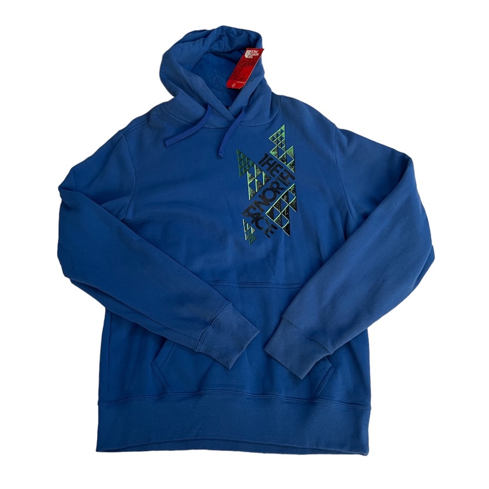 NWT The North Face Men’s Nexxus Logo Pullover Hoodie in Blue/Black/Green
